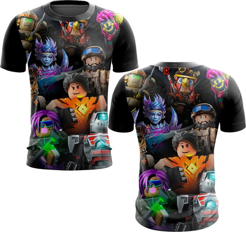 Camiseta Camisa Frente E Costas Roblox Game Jogo Kids Arte8